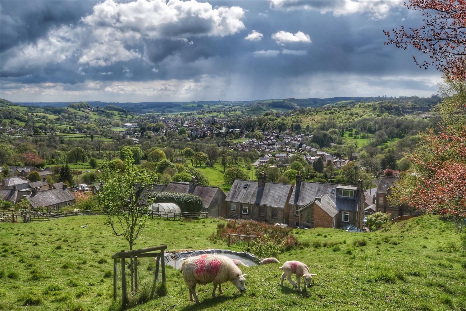 Looking down to Wirksworth from Bolehill