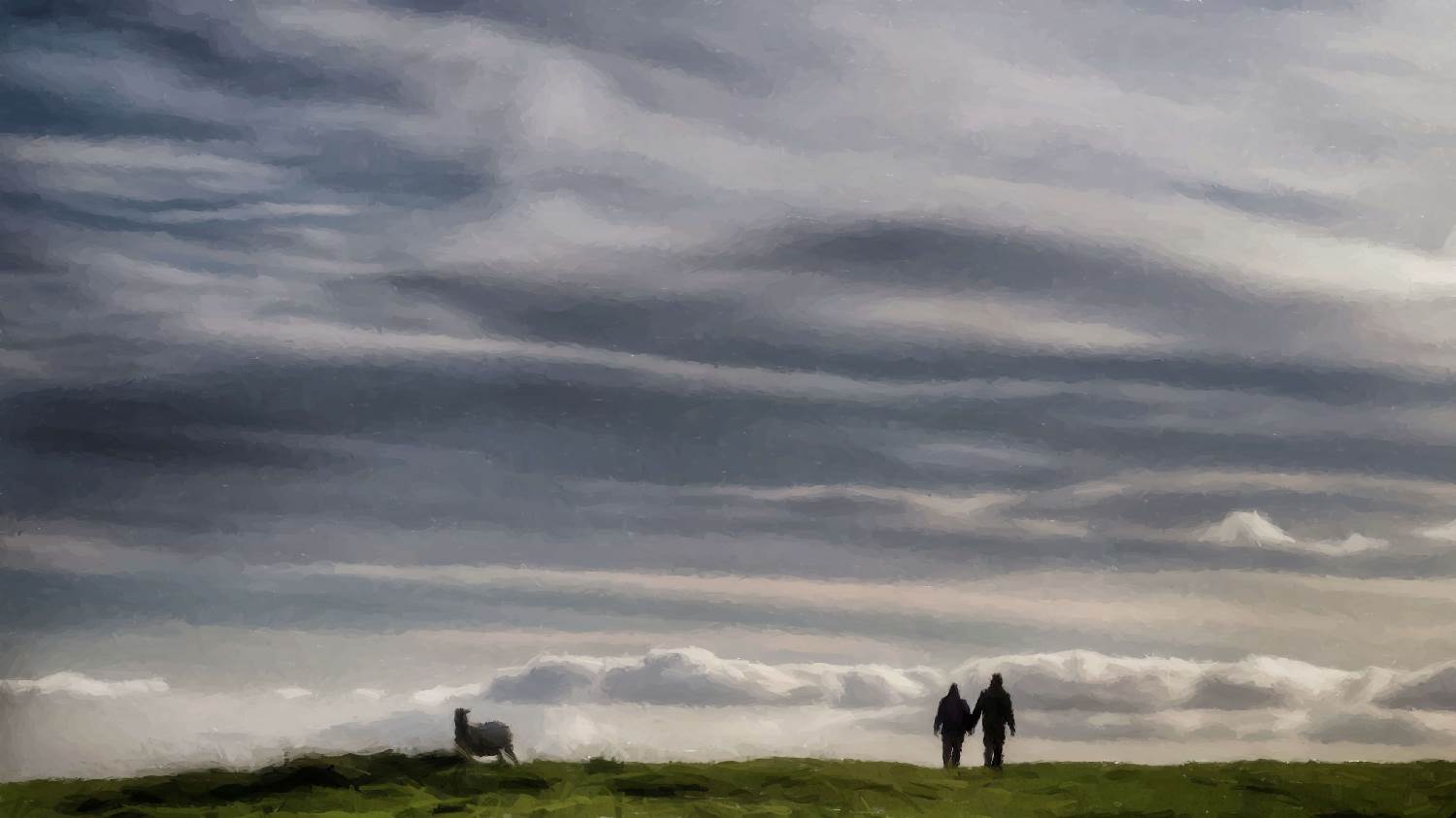 Walkers on Middleton Moor, Derbyshire