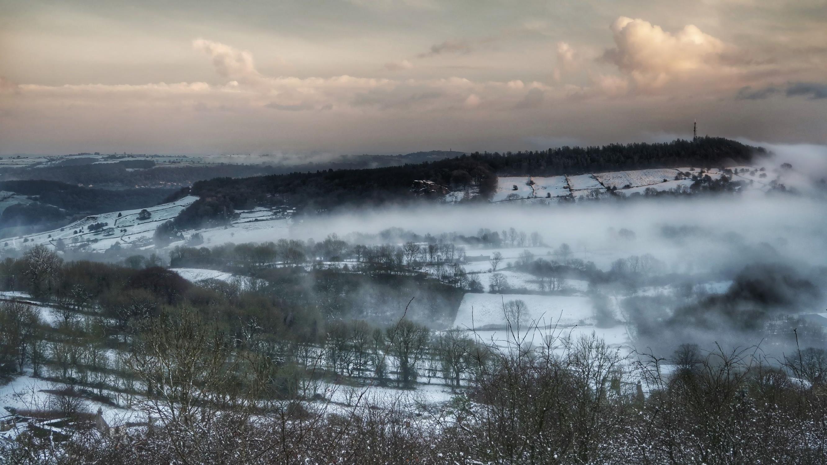 Bolehill from Middleton in winter