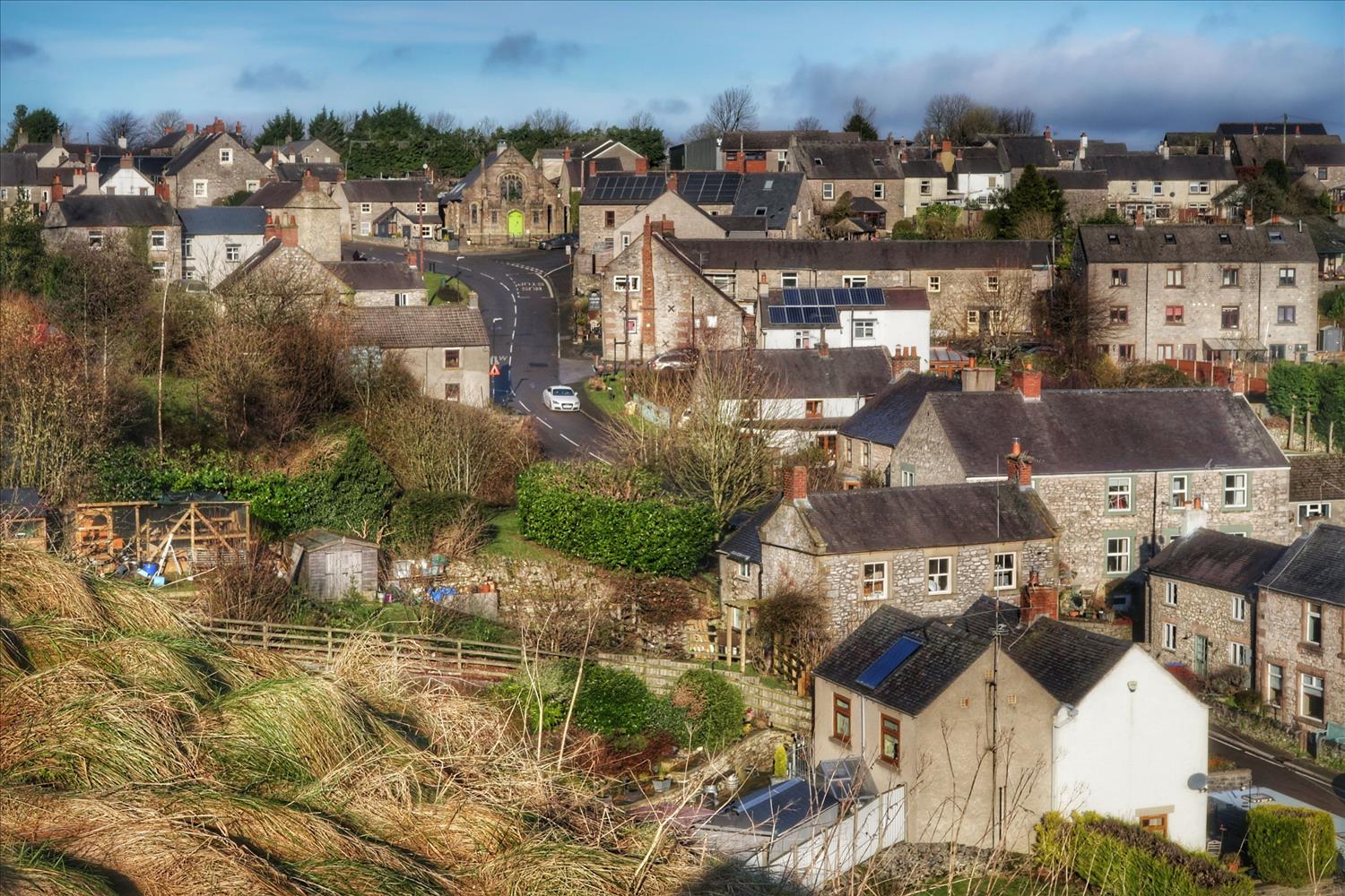 Higgledy-piggledy cottages in Middleton by Wirksworth