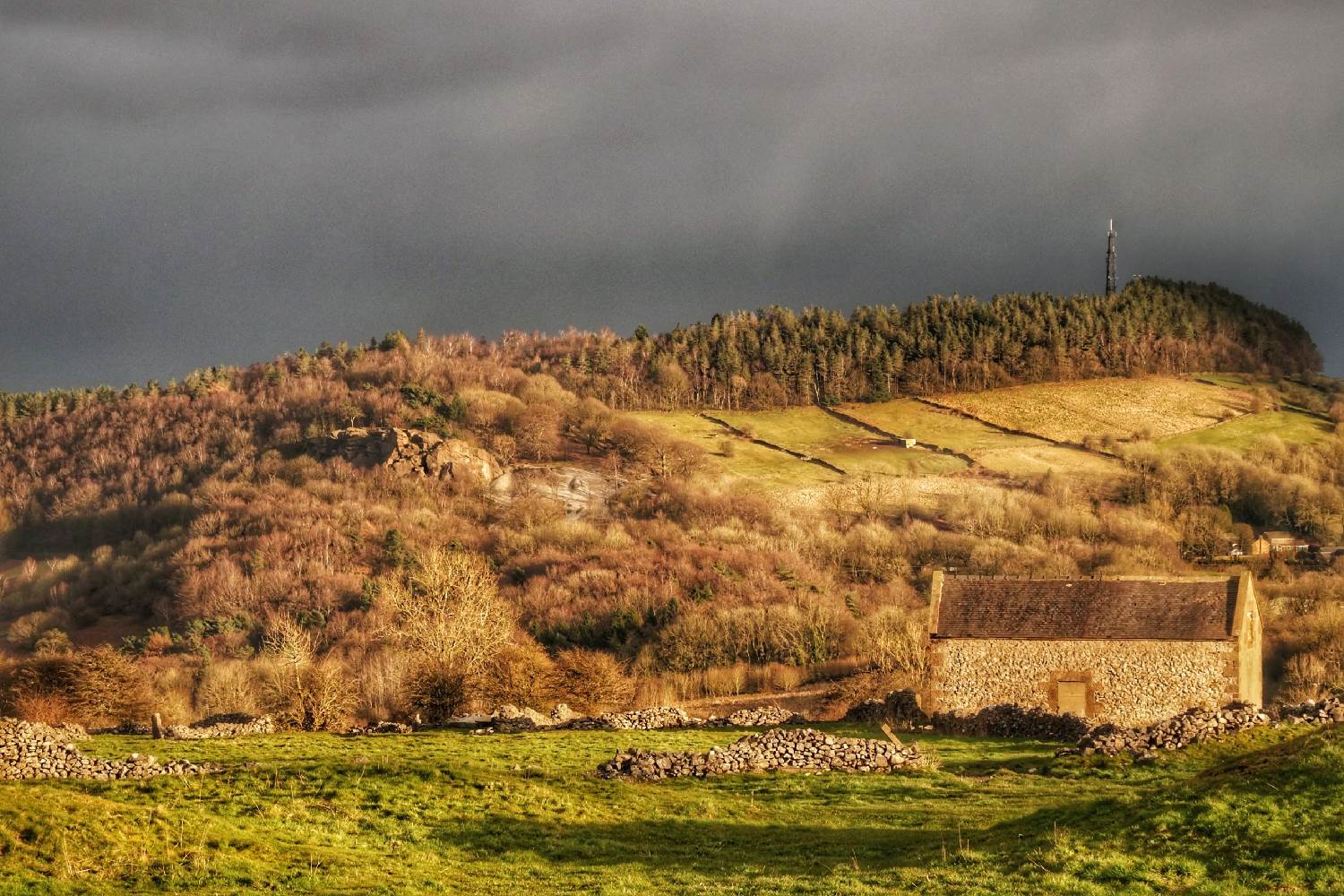 Autumn view to Black Rocks from Middleton by Wirksworth