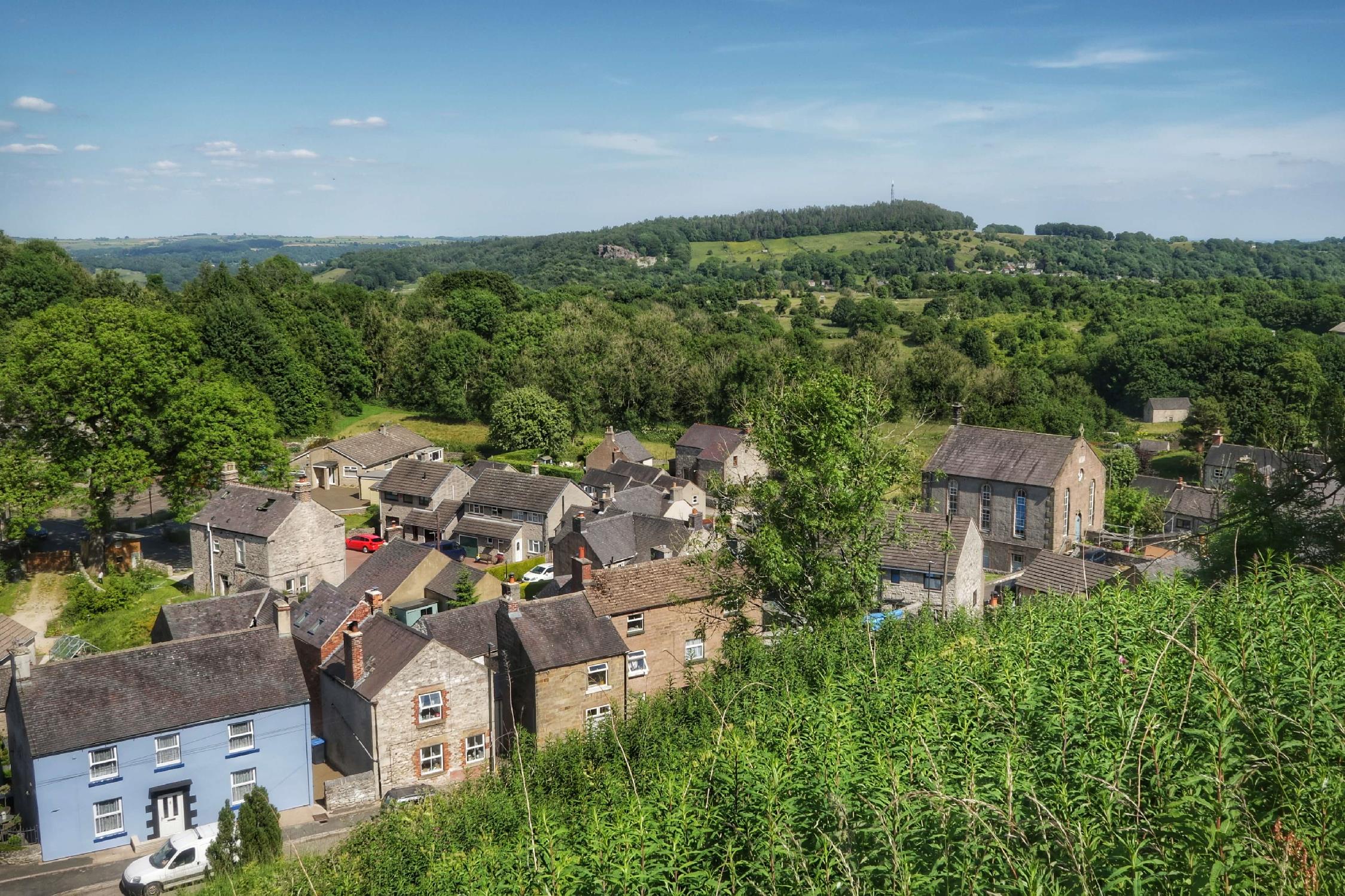 Looking out to Bolehill and Black Rocks from Middleton by Wirksworth