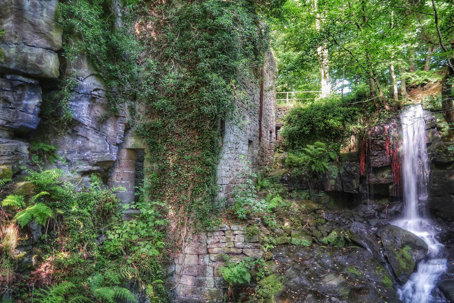 Lumsdale Falls in Matlock, Derbyshire